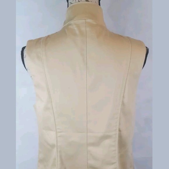 Rachel Zoe Vest Size Medium Military Style Cream - Picture 2 of 6